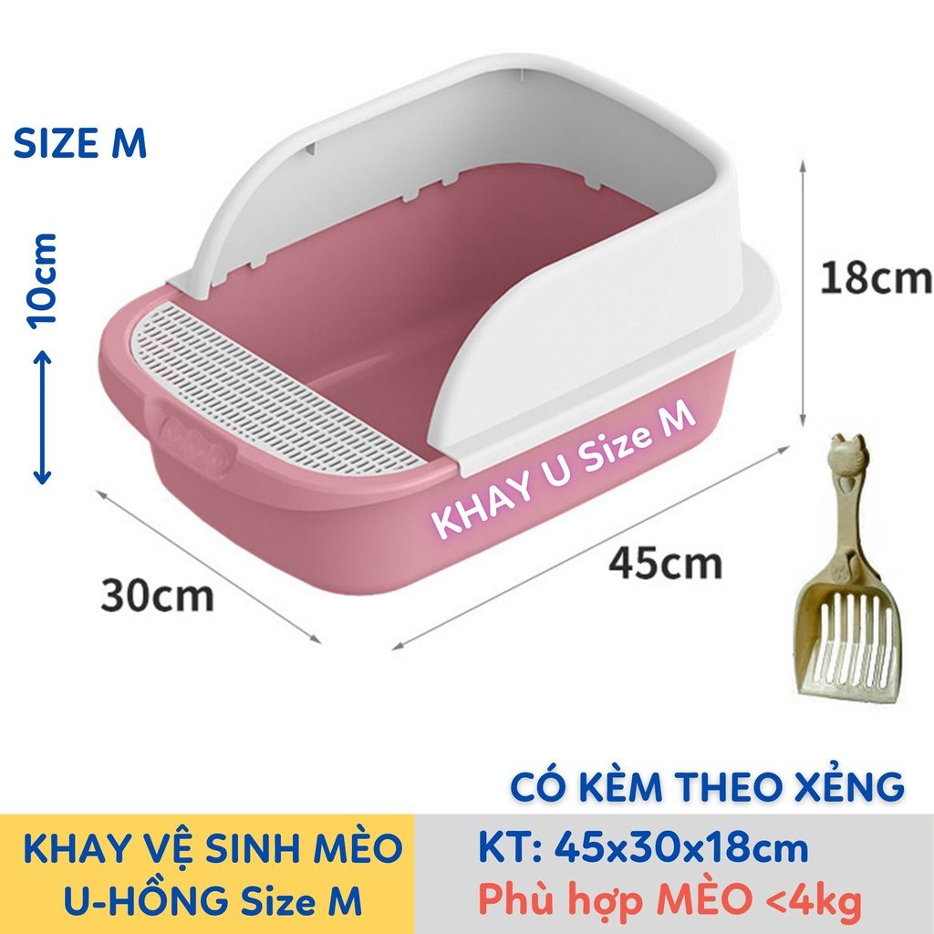 Khay vệ sinh thành cao cho mèo, khay vệ sinh chống văng cát - Ảnh 5