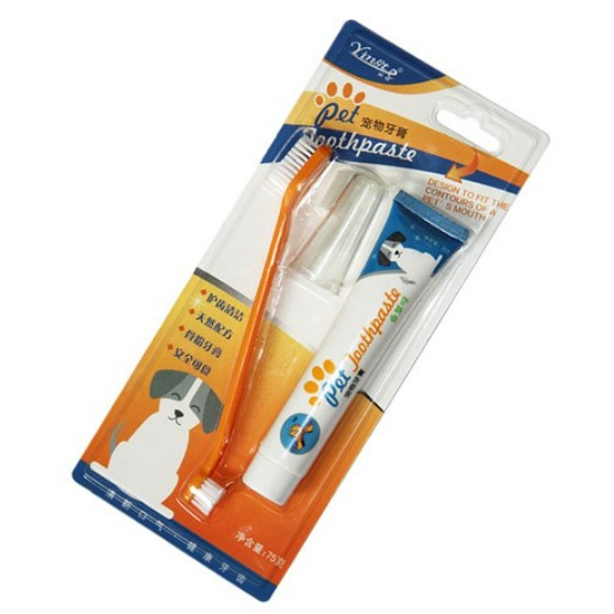 🐾 Bộ Bàn Chải & Kem Đánh Răng Cho Chó Mèo Pet Joothpaste - Ảnh 2