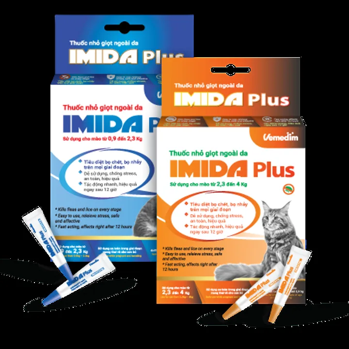 Nhỏ g&aacute;y Vemedim Imida plus cho m&egrave;o 0.9-2.3kg - ống