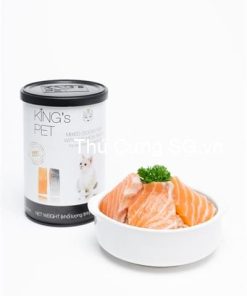 Pate Hỗn Hợp Cá Hồi Kingspet Lon 380g Thức Ăn Cho Chó Mèo