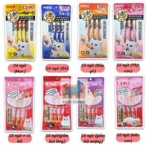 Thanh s&uacute;p thưởng pate CIAO CHU RU cho m&egrave;o (M&ugrave;i vị ngẫu nhi&ecirc;n)