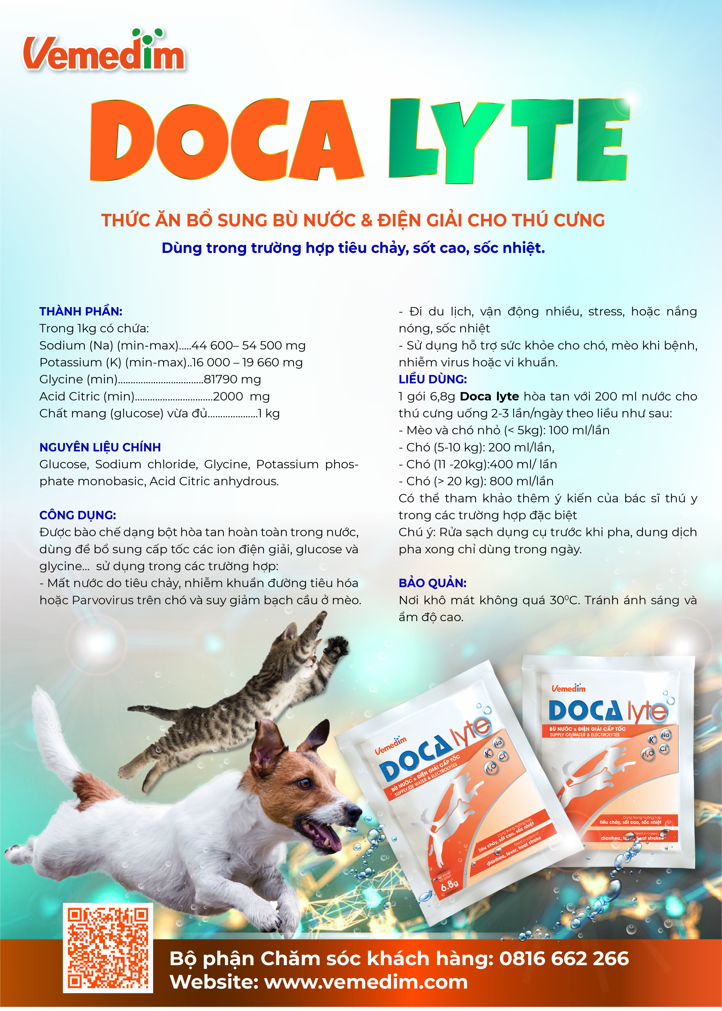 Alternative view of Docalyte-B&ugrave; nước v&agrave; điện giải cấp tốc cho ch&oacute; m&egrave;o