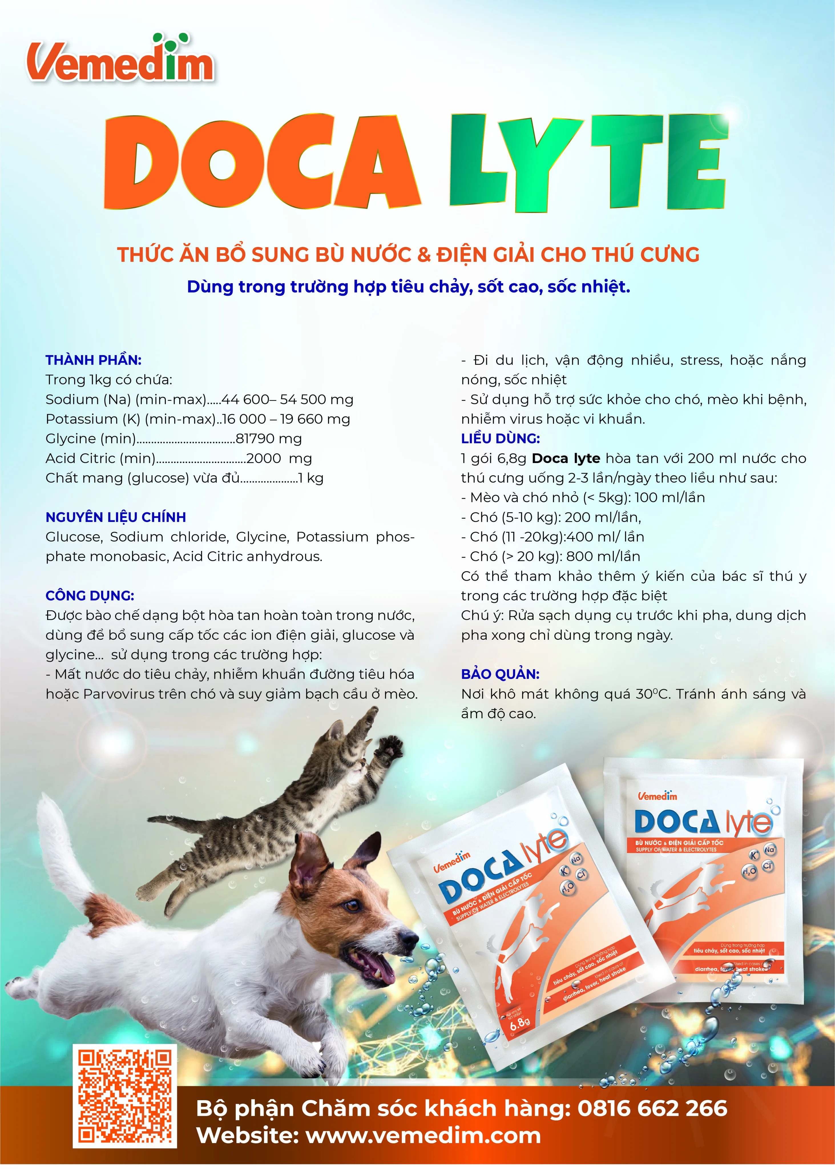 Alternative view of Docalyte-B&ugrave; nước v&agrave; điện giải cấp tốc cho ch&oacute; m&egrave;o